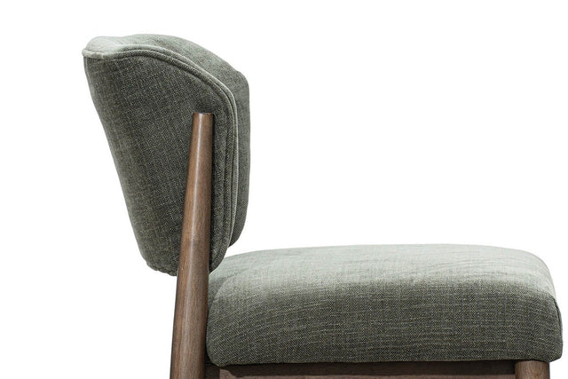 Sutton Fabric Armless Dining Chair (Set of 2) - Curved Wraparound Back