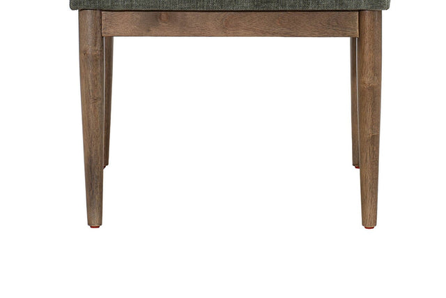 Sutton Fabric Armless Dining Chair (Set of 2) - Chestnut Rubber Wood Legs