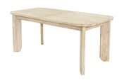 Sylvan sand wash acacia extendable dining table, three-quarter view