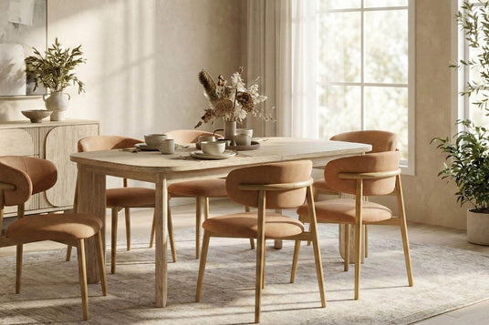 Sylvan Acacia Extendable Dining Table - Pale Acacia in Sand Wash