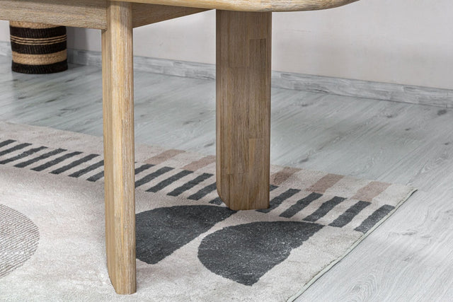 Sylvan Acacia Extendable Dining Table - Sculpted Block Legs