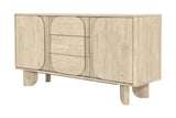 Sylvan sand wash acacia sideboard with rounded panel fronts, three-quarter view