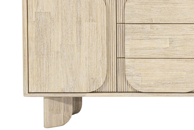 Sylvan Acacia Sideboard with Rounded Panels - Curved Block Legs