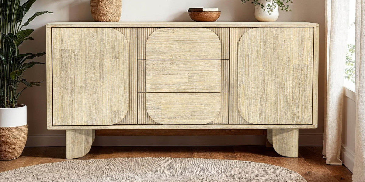 Sylvan Acacia Sideboard with Rounded Panels