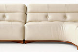 Tazio Leather Corner Sectional Sofa