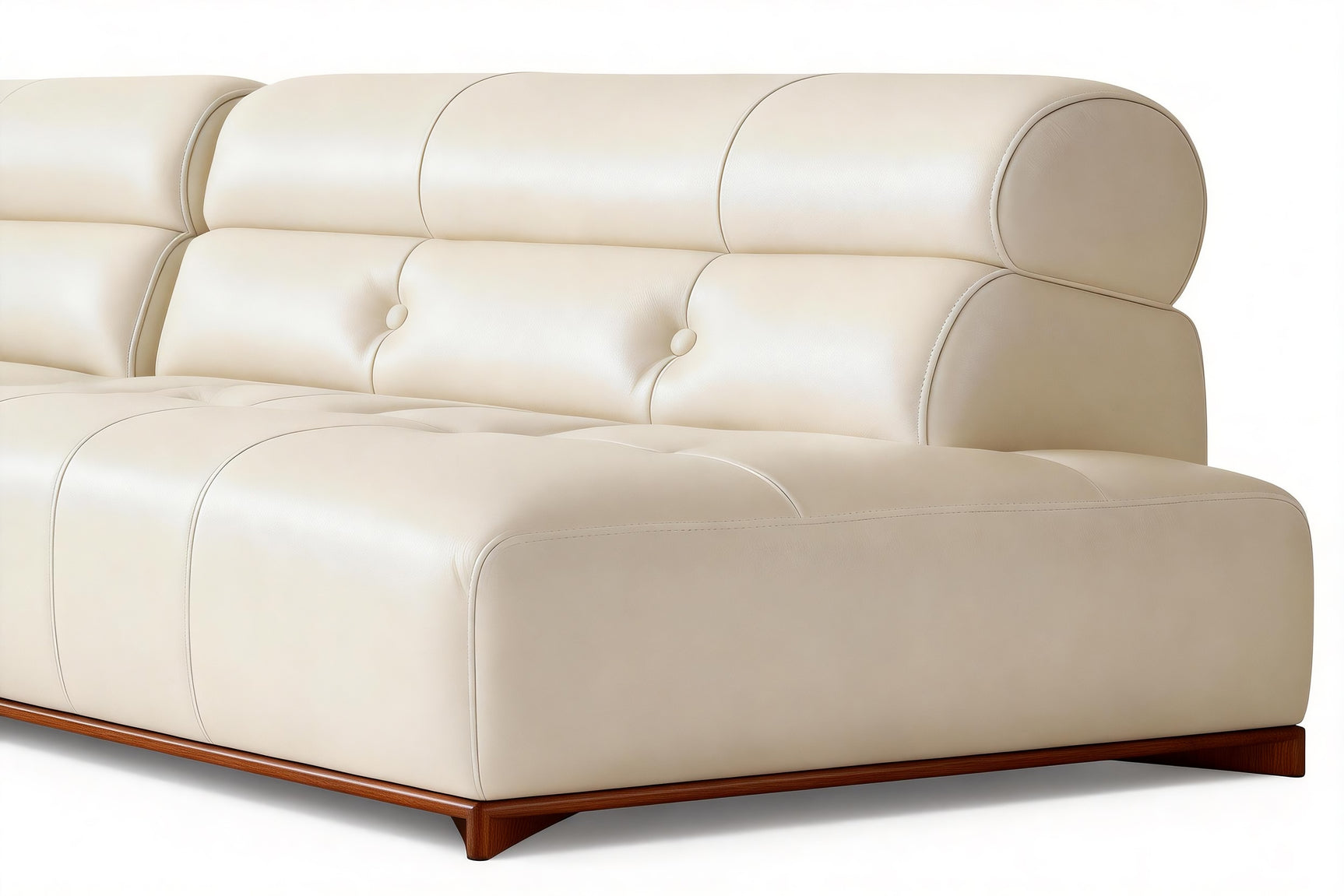 Tazio Leather Corner Sectional Sofa