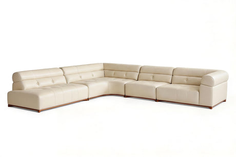 Tazio Leather Corner Sectional Sofa
