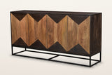 Tellaro mango wood sideboard in Walnut and Teak