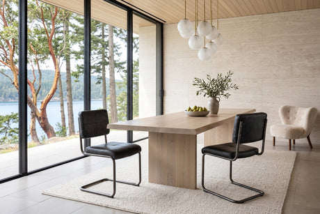 Tenno Cantilever Leather Dining Chair (Set of 2)