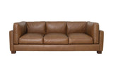 Thatcher top-grain leather sofa in Antique Sienna, front view