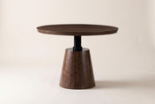 Thorne adjustable height dining table in Coffee Brown