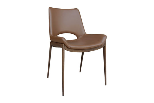Tobin Saddle Faux Leather Dining Chair (Set of 6) - Shaped for Long Dinners