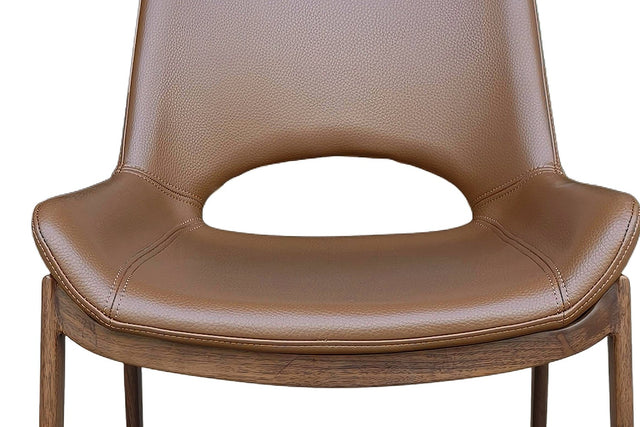 Tobin Saddle Faux Leather Dining Chair (Set of 6) - Open Cut-Out Back