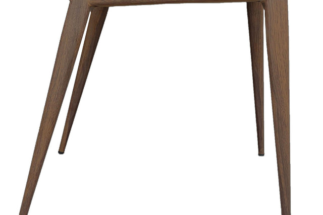 Tobin Saddle Faux Leather Dining Chair (Set of 6) - Walnut-Finished Metal Legs