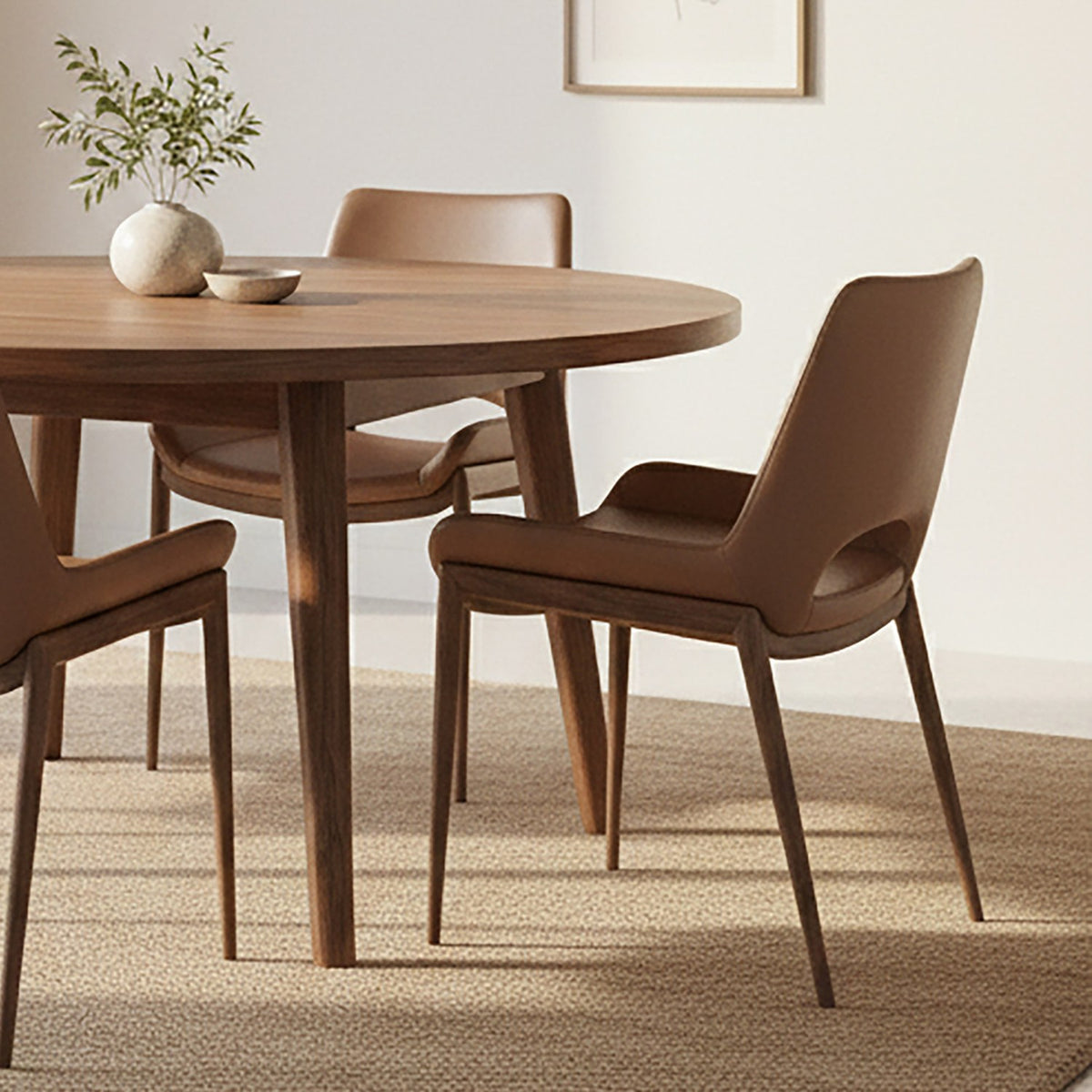 Tobin Saddle Faux Leather Dining Chair (Set of 6)