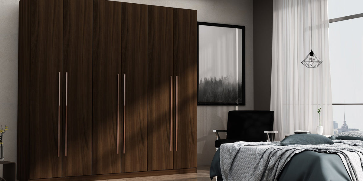 Torino Modern Freestanding Wardrobe - Brown