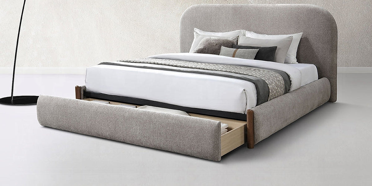 Tozko Platform Storage Bed - Grey
