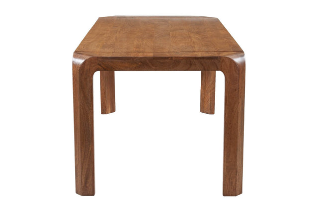 Tristan Mango Wood Mid-Century Dining Table - Sturdy Squared Legs