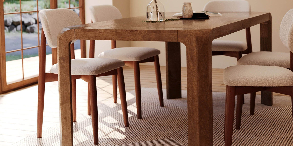 Tristan Mango Wood Mid-Century Dining Table