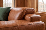 Valentina Distressed Leather Recliner Sectional Sofa