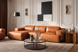 Valentina Distressed Leather Recliner Sectional Sofa
