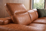 Valentina Distressed Leather Recliner Sectional Sofa