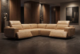 Valencia Valentina Distressed Leather Corner Recliner Sectional Sofa