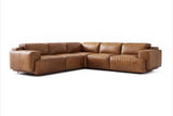 Valencia Valentina Distressed Leather Corner Recliner Sectional Sofa