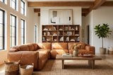 Valencia Valentina Distressed Leather Corner Recliner Sectional Sofa