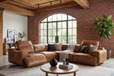 Valencia Valentina Distressed Leather Corner Recliner Sectional Sofa