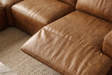 Valencia Valentina Distressed Leather Corner Recliner Sectional Sofa