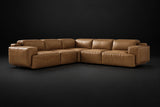 Valencia Valentina Distressed Leather Corner Recliner Sectional Sofa