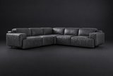 Valencia Valentina Distressed Leather Corner Recliner Sectional Sofa