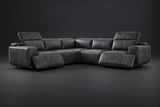 Valencia Valentina Distressed Leather Corner Recliner Sectional Sofa