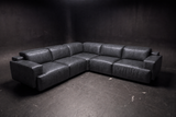 Valencia Valentina Distressed Leather Corner Recliner Sectional Sofa