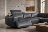 Valencia Valentina Distressed Leather Corner Recliner Sectional Sofa