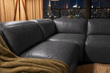 Valencia Valentina Distressed Leather Corner Recliner Sectional Sofa