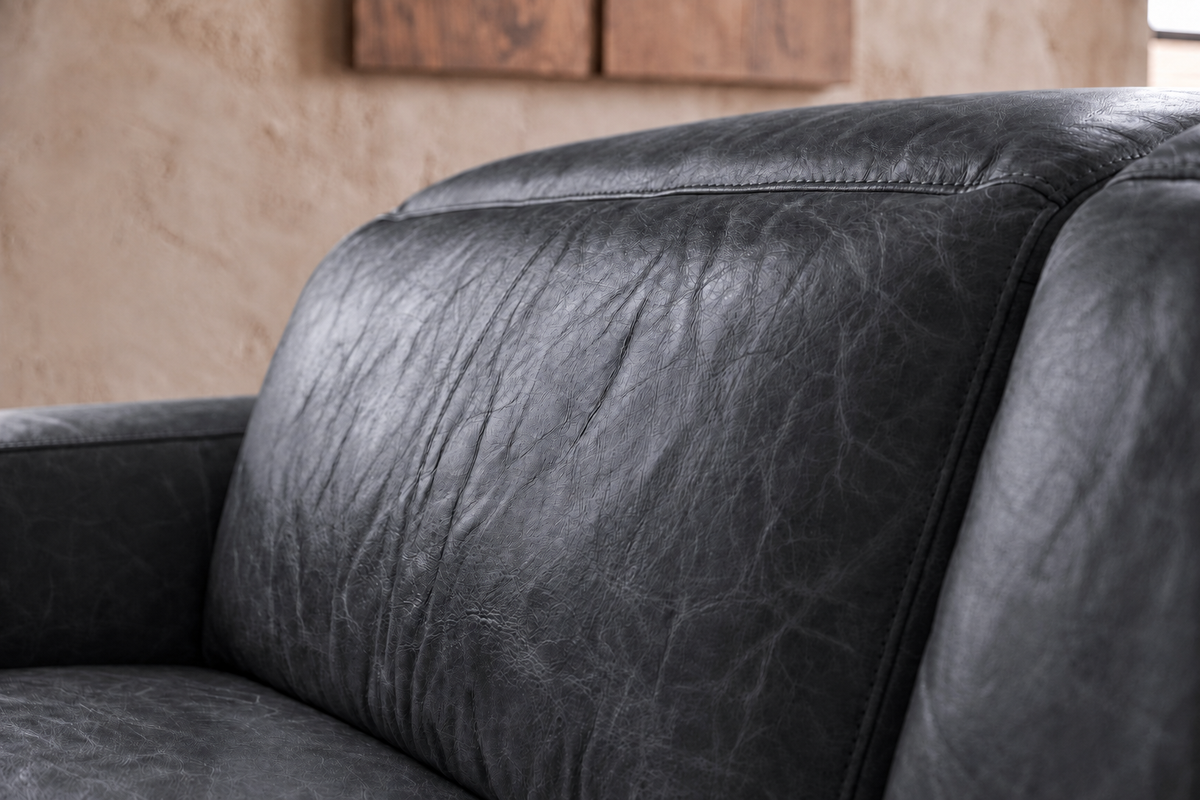 Valencia Valentina Distressed Leather Corner Recliner Sectional Sofa