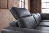 Valencia Valentina Distressed Leather Corner Recliner Sectional Sofa