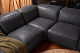 Valencia Valentina Distressed Leather Corner Recliner Sectional Sofa