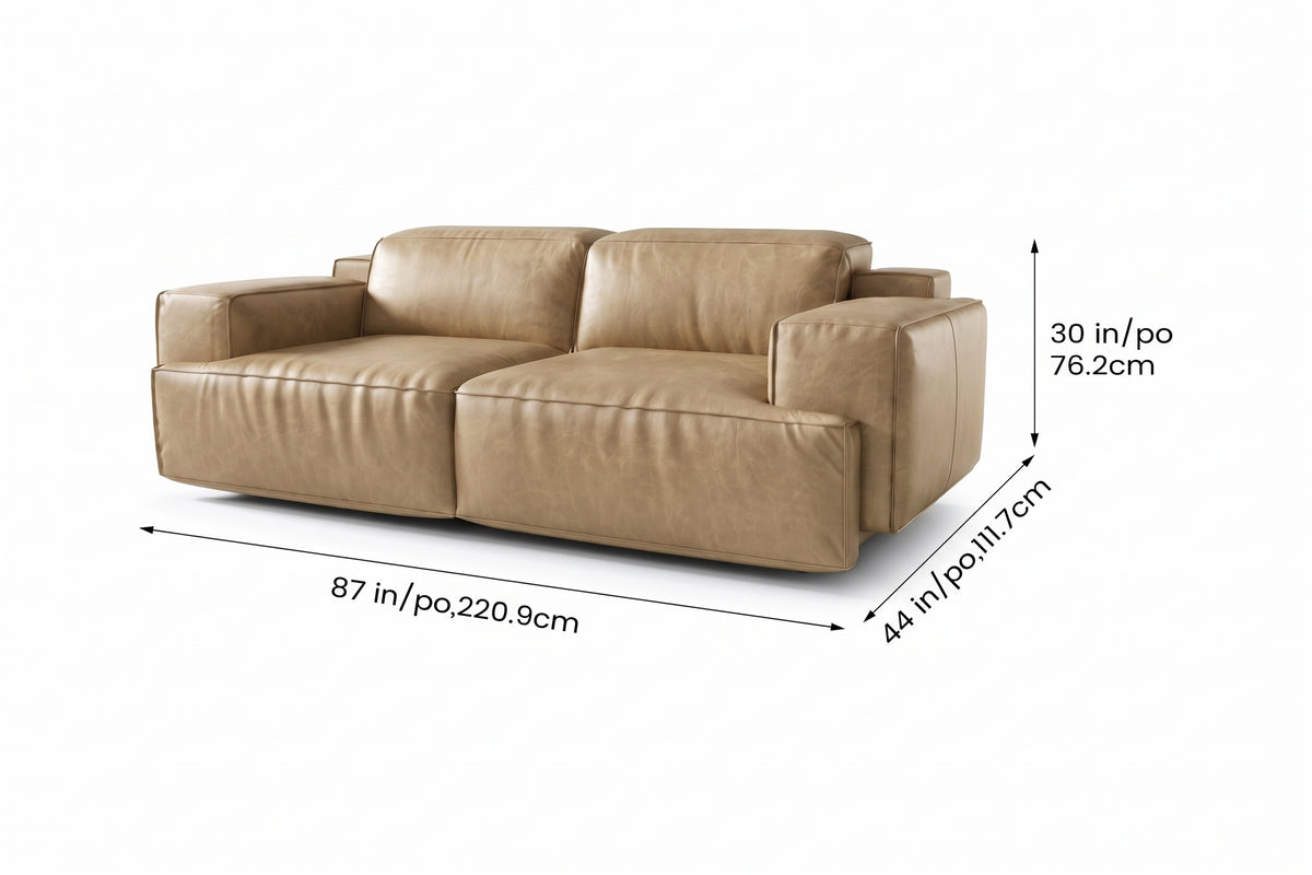 Valentina Distressed Leather Recliner Sofa