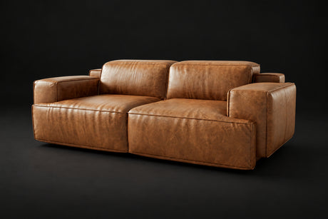 Valentina Distressed Leather Recliner Sofa