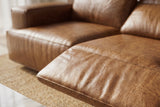 Valentina recliner Sofa in distressed Italian aniline leather