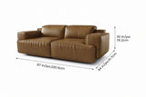 Valentina recliner Sofa in distressed Italian aniline leather