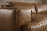 Valentina recliner Sofa in distressed Italian aniline leather