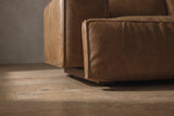 Valentina recliner Sofa in distressed Italian aniline leather