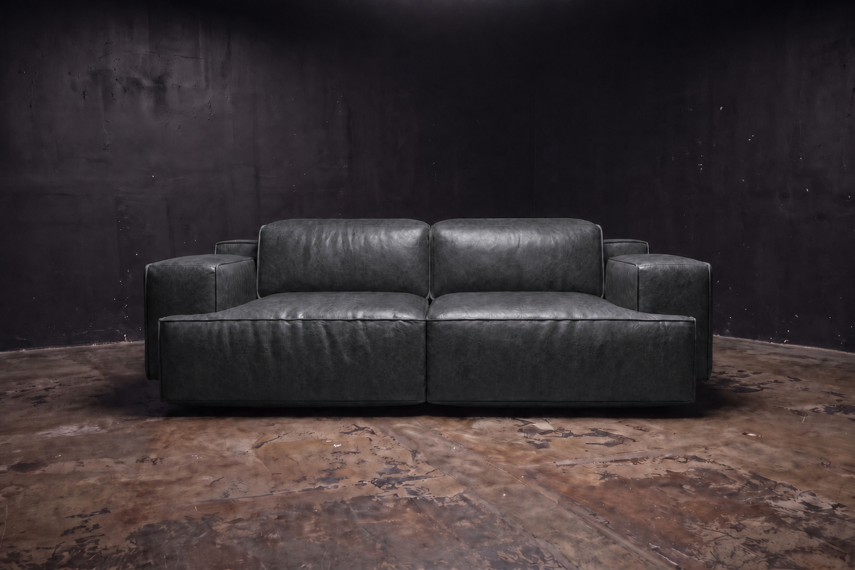 Valentina Distressed Leather Recliner Sofa