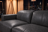 Valentina Distressed Leather Recliner Sofa