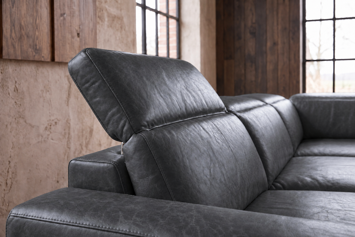 Valentina Distressed Leather Recliner Sofa