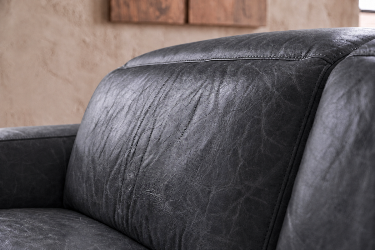 Valentina Distressed Leather Recliner Sofa